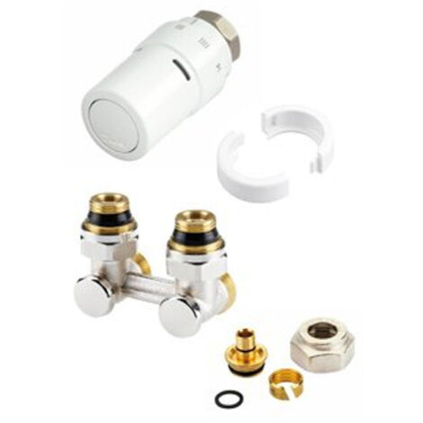 Danfoss RAX K jeu de raccordement inférieur coudé pour radiateurs avec insert M30 (1/2)