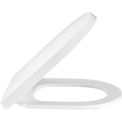 Pressalit Comfort D2 abattant WC - 50x40x36.8cm - fermeture douce & déverrouillage rapide - modèle à charnière DK3 - polygiene - blanc
