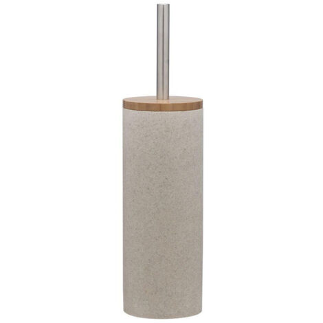 Sealskin Grace brosse WC 39x10x10cm Rond polyrésinavec bambou sable (1/5)