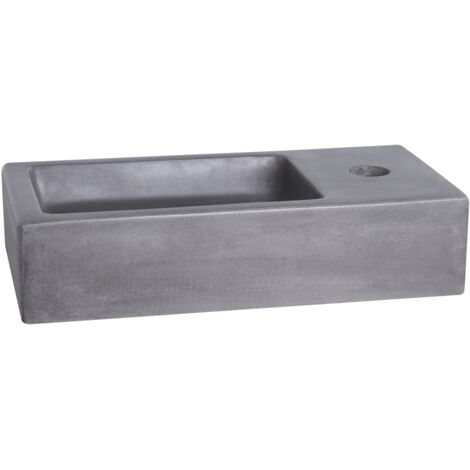 Differnz Ravo Lave-mains Béton gris foncé 38.5 x 18.5 x 9 cm (1/5)