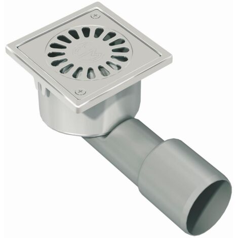 Watts – Siphon de sol inox 40mm – Sortie latérale et verticale – Dimensions 10x10cm – Acier inoxydable pour chantiers humides (1/3)