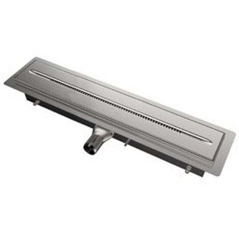 Aco Wtw showerdrain siphon de douche acier inoxydable avec bride de sol 800mm raccordement droit encastré profondeur 120mm kiwa (1/5)