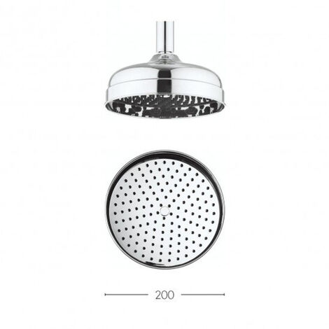 Douche fixe Crosswater Hds 20 cm avec Easy Clean sans bras de douche chrome (1/3)