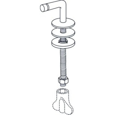 Pressalit 300 Charnière par paire pour Sphinx 300 WC sur pied inox