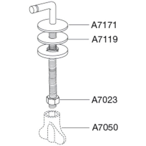 Pressalit 300 Charnière par paire pour Sphinx 300 WC sur pied inox