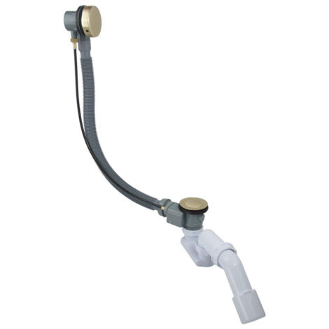 Combinaison vidage baignoire laiton brossé – Finition métal – Matériaux ABS et laiton – Pour salle de bain élégante – Fortifura