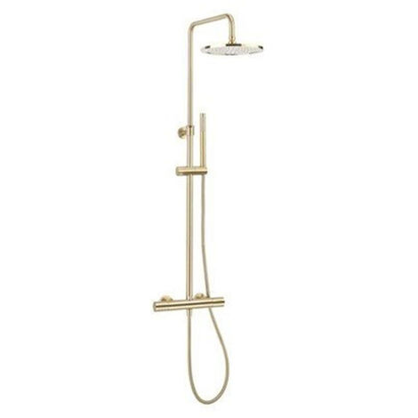 Crosswater Central Douche de pluie thermostatique - avec douchette à main - laiton brossé (1/2)