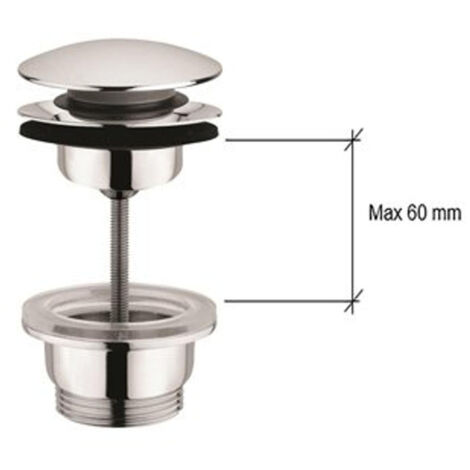 Plieger 2 in 1 vidange pop-up design avec trop-plein 1 1/4 en acier inoxydable (1/2)