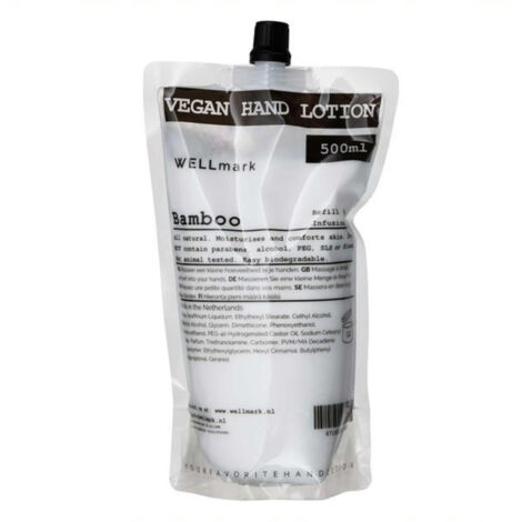 Wellmark Recharge Crème pour les mains Bambou 500 ml (1/3)