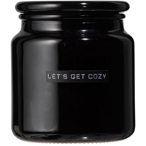 Wellmark Bougie parfumée - Lin frais - grand - 9.5x11 - verre noir - Let's Get Cozy (1/4)