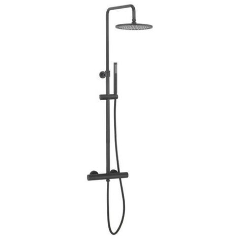 Crosswater Central Douche pluie thermostatique - avec douchette à main - noir mat (1/2)