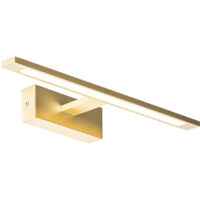 QAZQA Jerre applique murale - 41,5x13,5x5,5 cm - LED incluse - IP44 - laiton (doré)