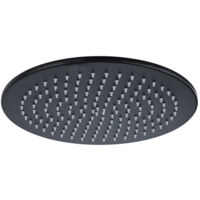 Fortifura Calvi Pomme de douche - 30cm - rond - 6mm - Noir mat