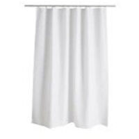 Nemo Rideau de douche PEVA plastique souple 03 mm d'épaisseur 1350 x 2000 mm blanc opaque 9 trous de robinet sans anneaux sans tringle