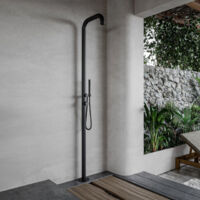 Fortifura Outdoor Original Douche de jardin à poser avec douchette noir mat