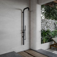 Fortifura Outdoor Original Colonne de douche avec douchette modèle mural noir mat