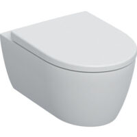 Geberit – Cuvette WC suspendu Rimfree avec siège – Fixation invisible – Chasse d'eau 4.5L – Pour réservoir encastré