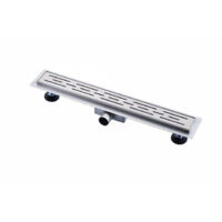 FugaFlow Anta caniveau de douche salle de bain - 70cm - complet - grille - flasque de sol - drain de douche - inox
