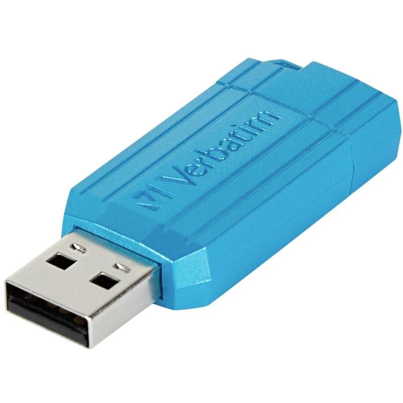 Verbatim USB DRIVE 2.0 PINSTRIPE Clé USB 64 GB bleu 49961 USB 2.0