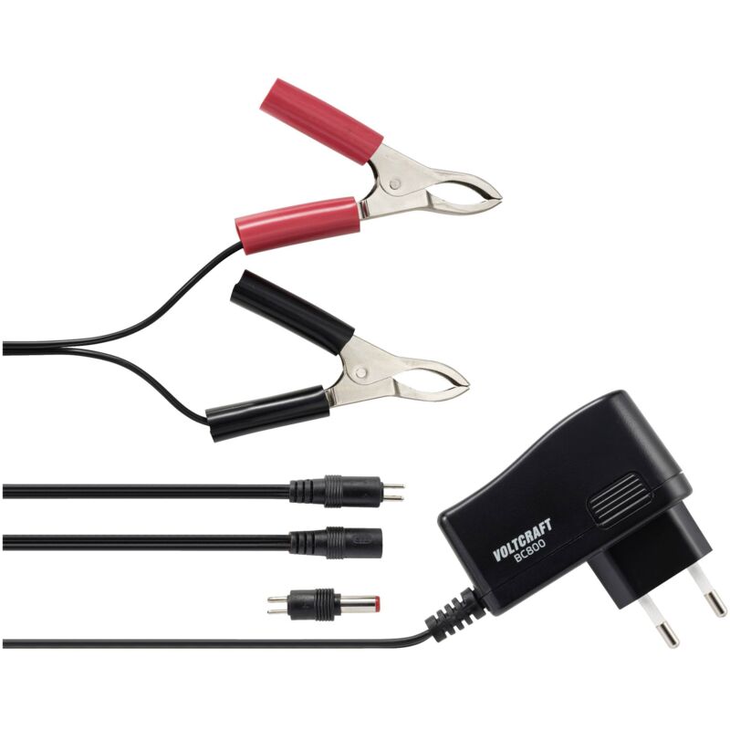 Chargeur Batterie Plomb VOLTCRAFT 6V/12V - Charge Simple, LED Indicateur, Protection Court-circuit Et Inversion Polarité