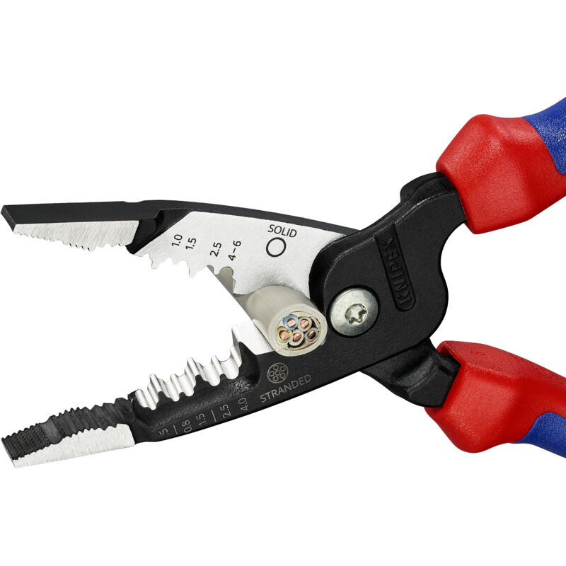 Pince électrique KNIPEX 5 En 1 - 200 Mm - Dénudage Et Coupe Câbles Professionnelle