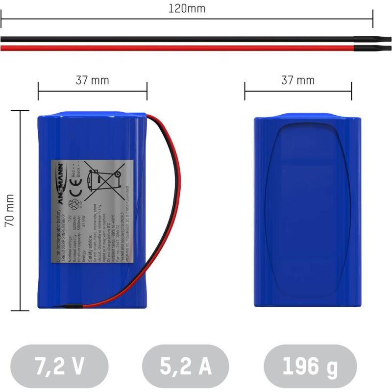 Ansmann Pile rechargeable spéciale 16340 Li-Ion 3.6 V 850 mAh - Conrad  Electronic France