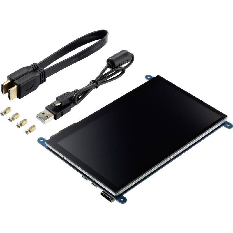 TRU COMPONENTS Moniteur écran tactile 12.7 cm (5 pouces) 800 x 480 Pixel  Convient pour (kits de développement): Raspber