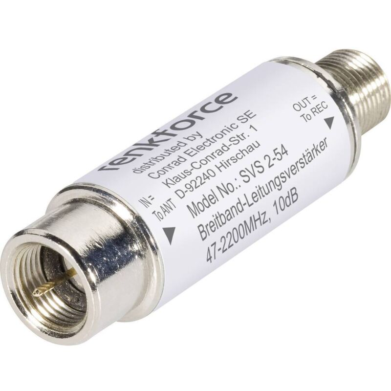 Amplificateur De Ligne Mini 10 DB Pour Satellite Et DVB-T2 - Gamme 5-2400 MHz - Connexions F Mâle/femelle