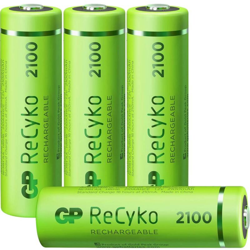 12x Piles AA R6 2000mAh Ni-MH Batteries rechargeables Green Cell - Green  Cell