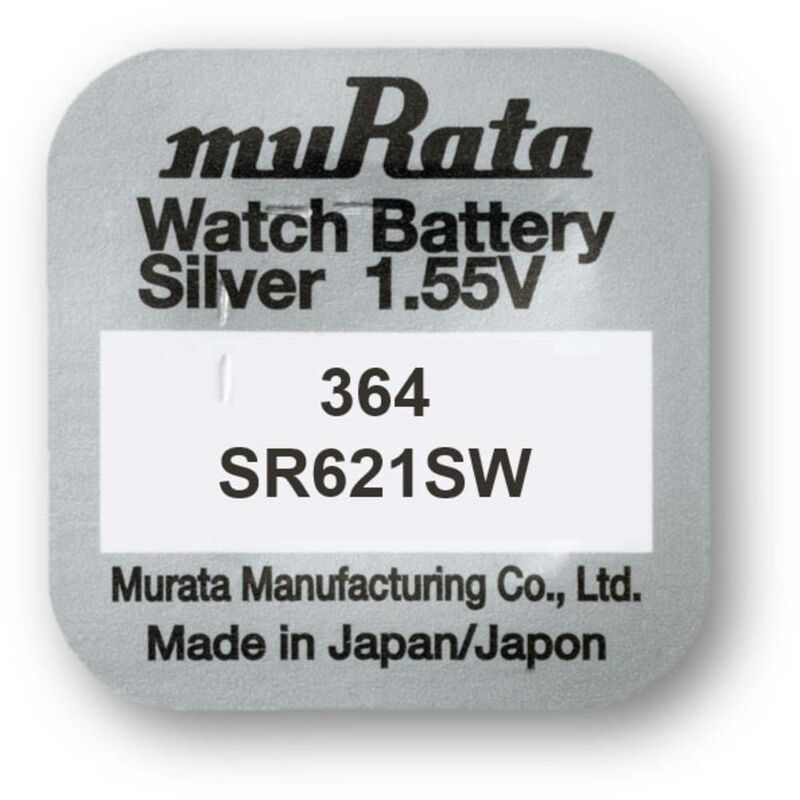 Pile de montre MURATA 377 (SR626SW) - Oxyde d'argent sans mercure