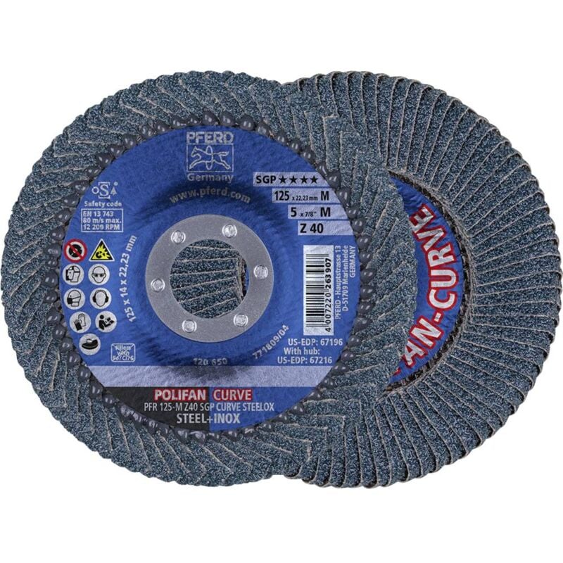 Jeu de disques abrasifs - PFERD COMBICLICK® - Ø des disques 125 mm