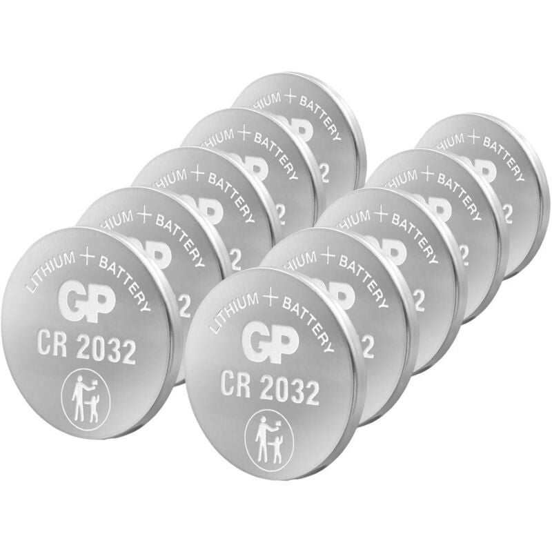 Pile bouton CR 2032 lithium GP Batteries 3 V 10 pc(s)