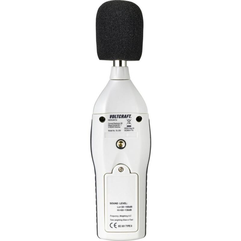 Enregistreur De Niveau Sonore VOLTCRAFT DL-161S - Mesure 30 à 130 DB, Mémoire 129900 Valeurs, USB