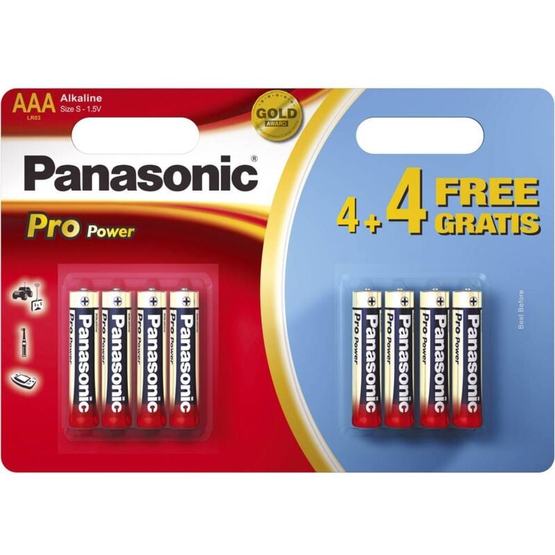PANASONIC - 4 Piles AAA LR03 Alkaline Power - Lot de 4 piles Panasonic  Alkaline Power AAA LR03 Pile recommand - Livraison gratuite dès 120€