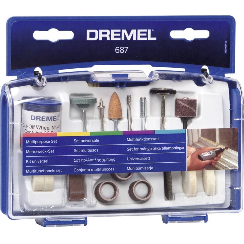 Dremel Kit d'Accessoires Dremel 660 - Coffret de 7 Fraises à Défoncer pour  Outil Multifonction Rotatif