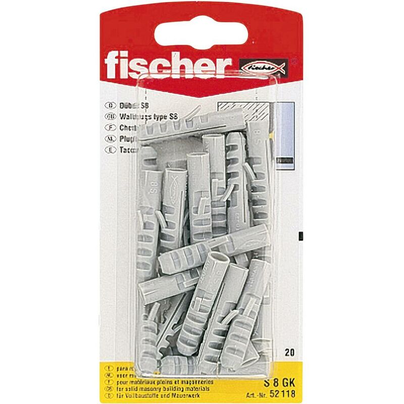 Chevilles FISCHER S6 100pcs