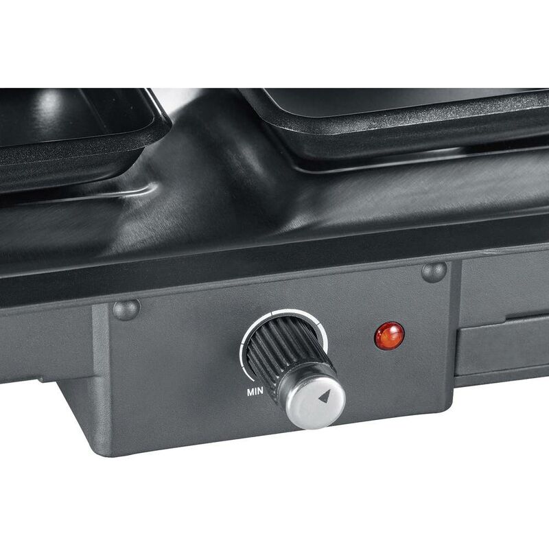 Klarstein Appareil a Raclette et Gril avec Plateau en Acier Inoxydable,  Machine Rotatif et Réglable de 600W, Traditionnel, Service, Grilles à  Fromage