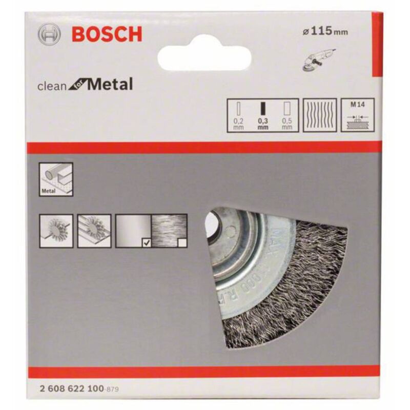 Bosch Accessories Brosse à disque Heavy for inox X-LOCK, avec poignée,  inoxydable, 115 mm, 0,5 mm 2608620733 1 pc(s)