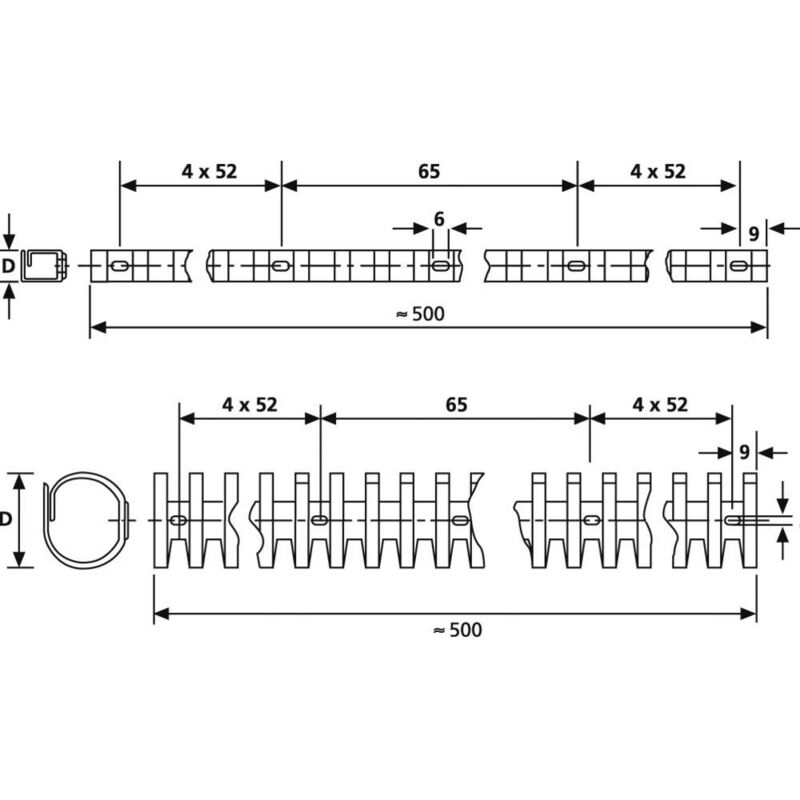 Flexible cable support HelaDuct Flex10SK (164-11108)