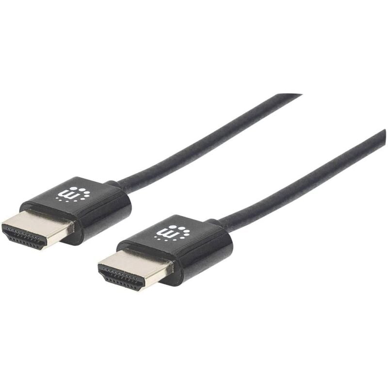 Câble de raccordement Manhattan HDMI Fiche mâle HDMI-A, Fiche mâle HDMI-A  0.50 m noir 394406 Câble HDMI