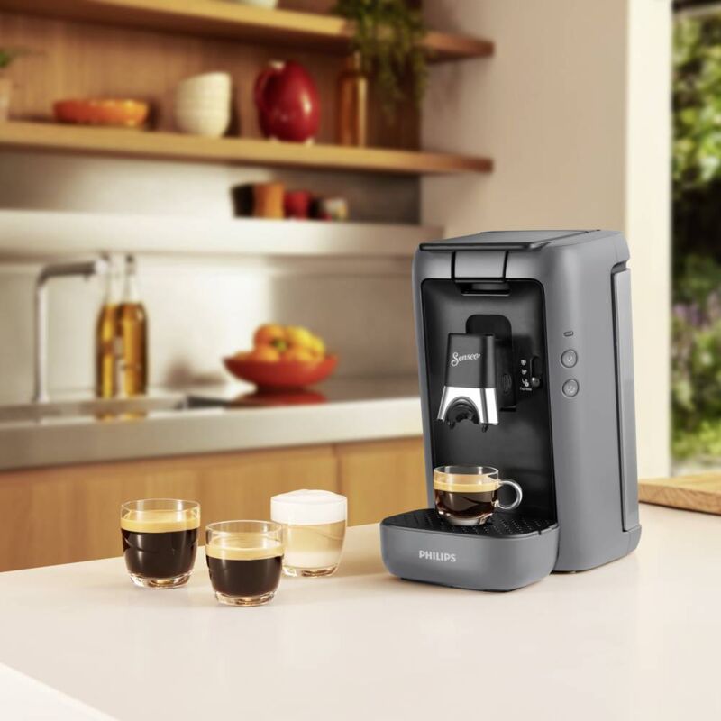 Machine a café dosette SENSEO ORIGINAL Philips HD6553/71, Booster d'arômes,  Crema Plus (mousse plus