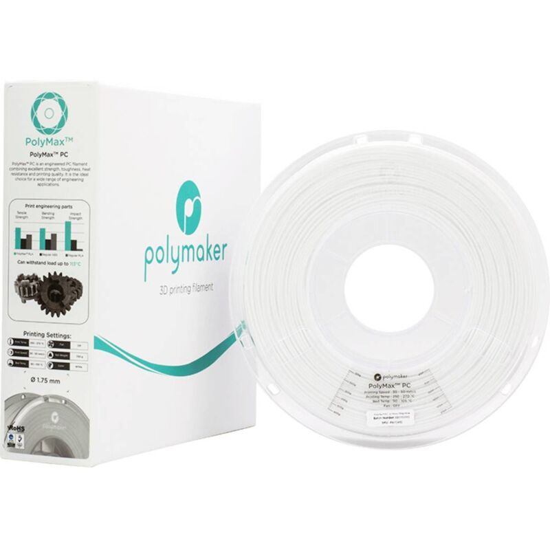 PolyMax PC-FR Noir - Filament Polymaker résistant à la chaleur