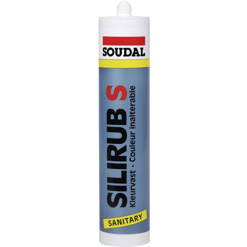 Colle silicone translucide pour verre ou décors Silirub AQ - Soudal