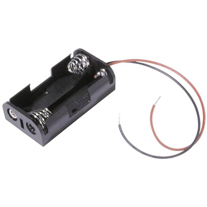 MPD BH2AAW Support de pile 2x LR6 (AA) raccordement par fils (L x l x H) 58 x 32 x 16 mm