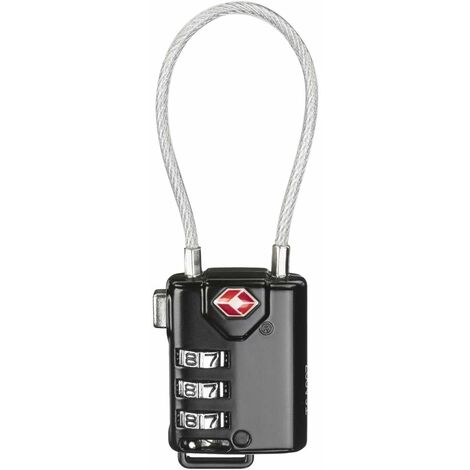 Burg Wächter 32891 Cadenas 32.80 mm TSA noir avec serrure à combinaison