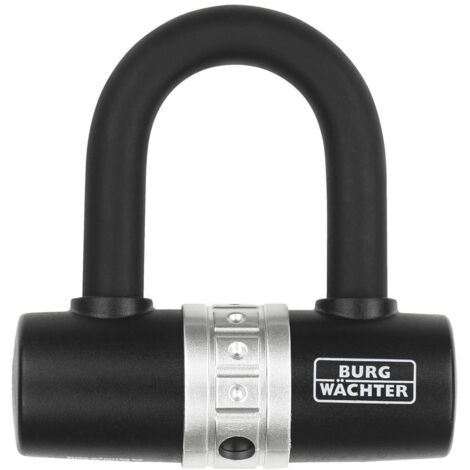 Antivol en U 14mm – Cadenas à clé avec anse double verrouillage – Corps en acier – 2 clés fournies – Pour sécuriser vélos et équipements – Burg Wachter - C304302