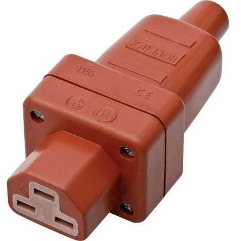 Connectique pour appareils chauffants série (connecteur réseau) 444 Kalthoff 444Si4 444007 femelle, droit Nombre total (1/3)