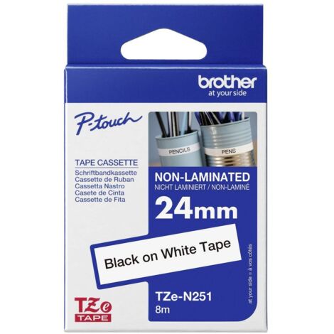 Brother TZe, TZ TZe-N251 Couleur de ruban: blanc Couleur de police:noir 24 mm 8 m (1/7)