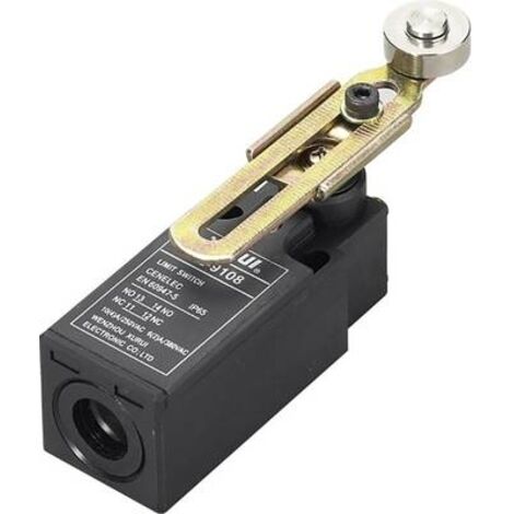 Tru Components – Interrupteur de fin de course 1426610 – Levier pivotant à galet – Tension 250 V/AC – Courant 10 A – Protection IP65 - AC 10 A