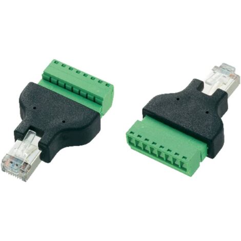 RJ45 mâle avec connexions à visser TRU COMPONENTS 569296 RJ45 mâle, droit 1 pc(s) (1/3)